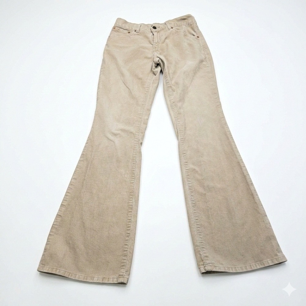 VTG Levi's 525 Corduroy Flare Jeans 27x32 Tan‎ Beige Bell Bottom Boho Y2K Europe